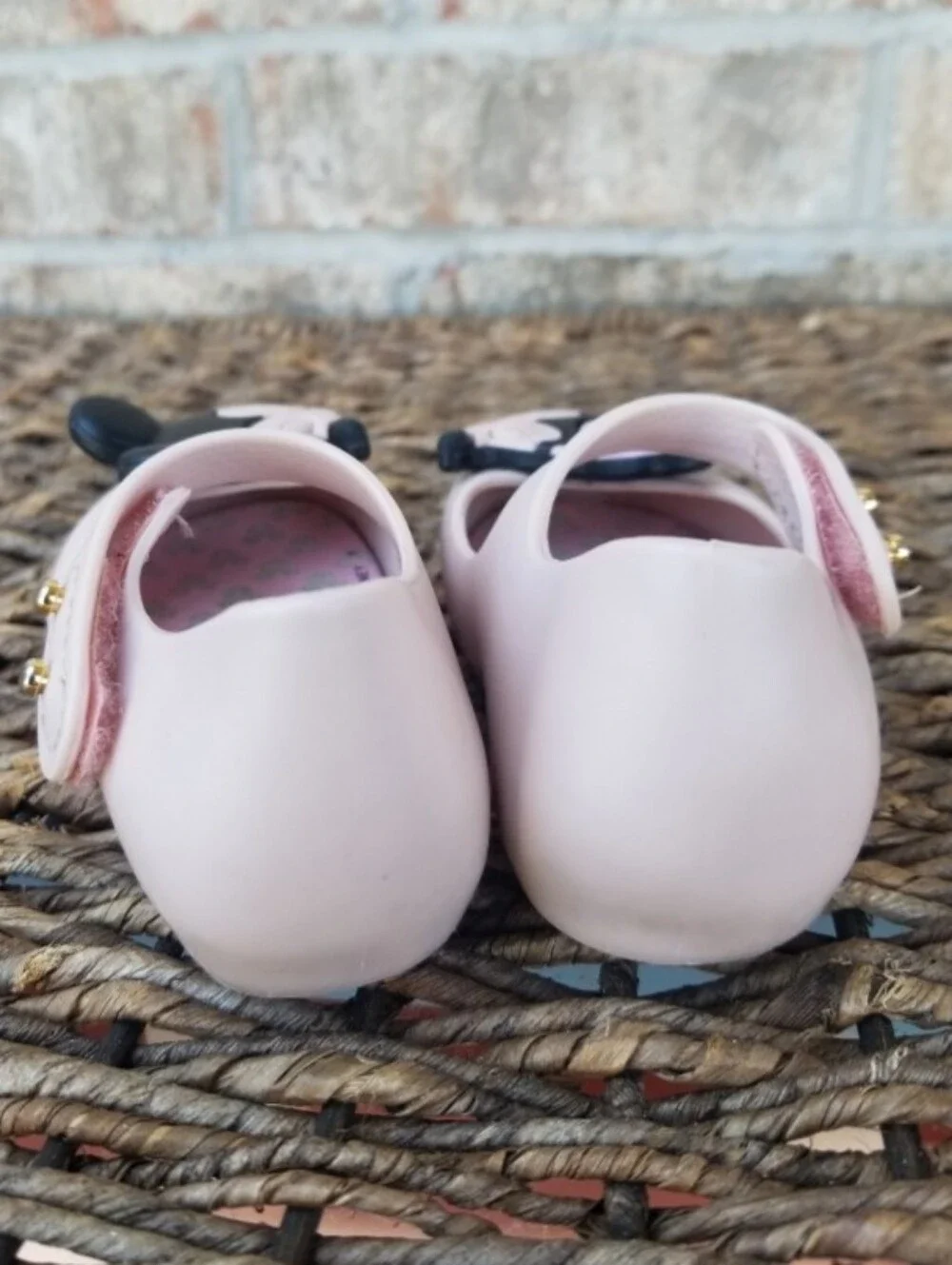 Mini Melissa Disney Mickey Minnie Mouse PINK Mary Jane Shoes (GirlsUS C6 EUR 21)